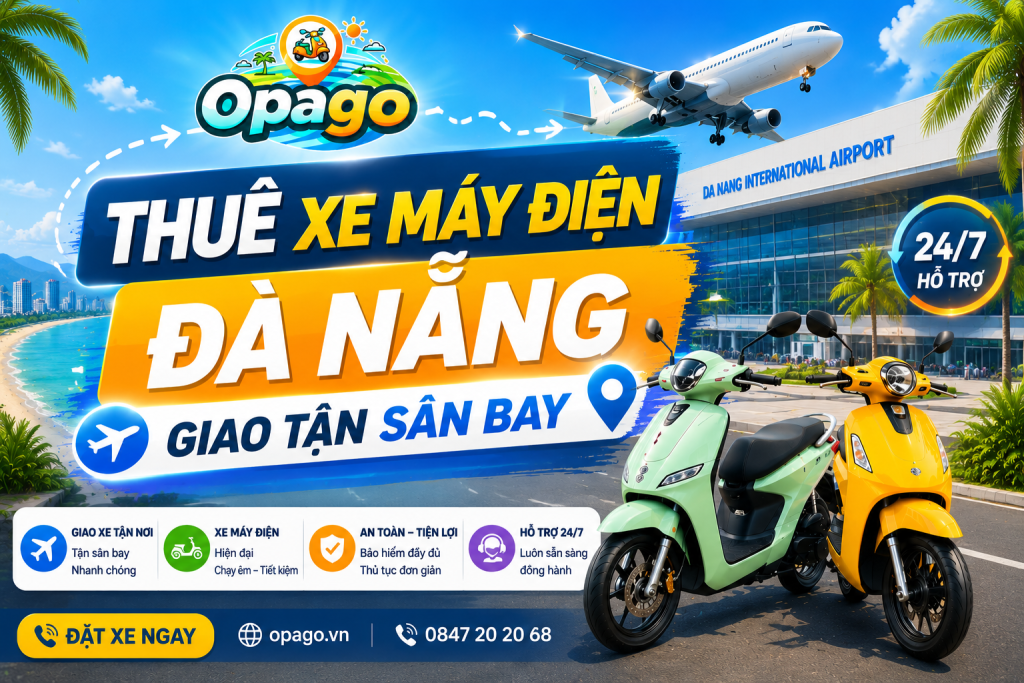 Thuê Xe Máy Điện Đà Nẵng Giao Tận Sân Bay